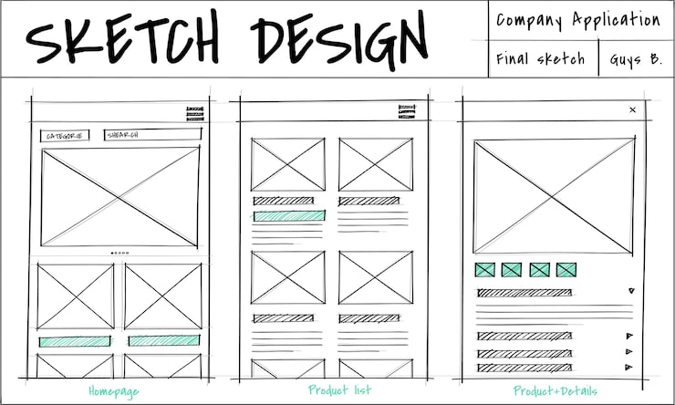 Detaillierte UI/UX-Wireframes